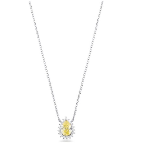 Gargantilha  Gota Yellow Fancy Prata 925